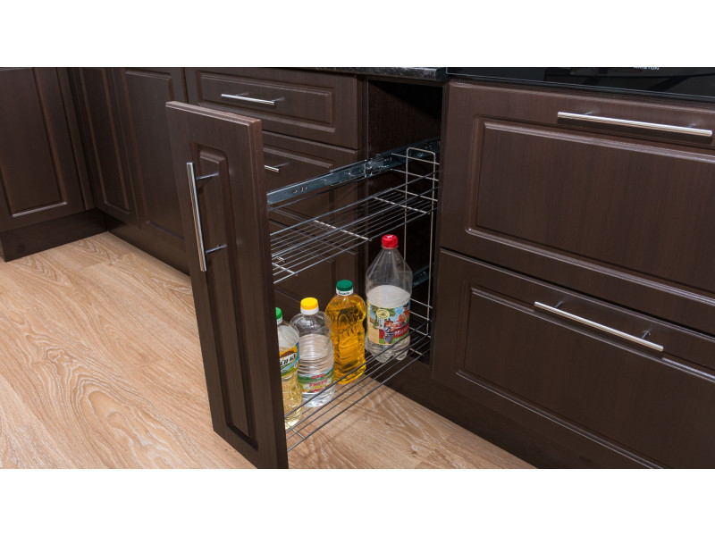 Джулия — двухцветная, угловая кухня из МДФ в пленке ПВХ